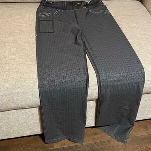 INKnBURN Black and Gray Boot Cut Pants